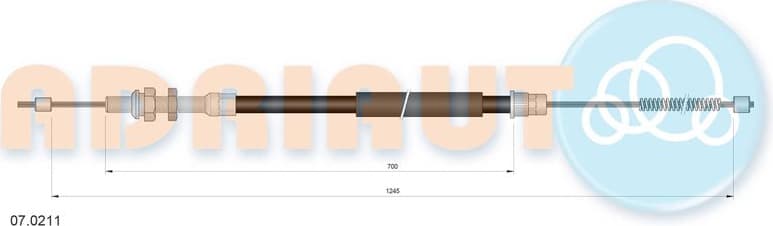 Cable Pull, parking brake 07.0211