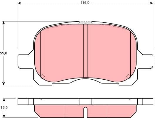 Brake Pad Set, disc brake GDB3204 - image 2