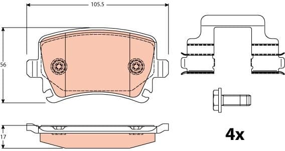 Brake pads rear, Top Quality GDB2083 - image 3