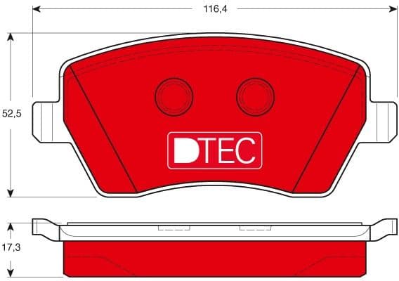 Brake Pad Set, disc brake DTEC COTEC GDB3332DTE - image 2
