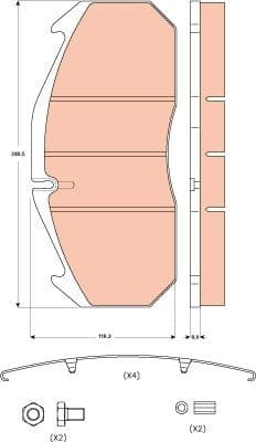 Brake Pad Set, disc brake GDB5065 - image 2