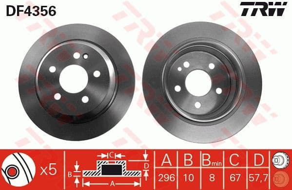 Brake Disc DF4356 - image 3