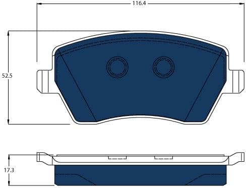 Brake Pad Set, disc brake ELECTRIC BLUE GDB3332BTE - image 2