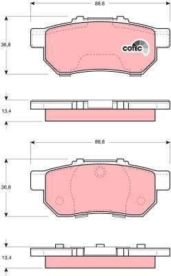 Brake Pad Set, disc brake GDB3113 - image 2