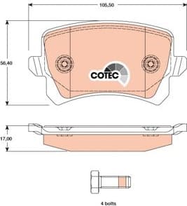 Brake pads rear, Top Quality GDB1763 - image 9