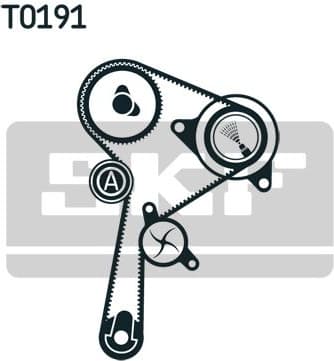 Timing belt kit with water pump SKF VKMC 06134-3 - image 2