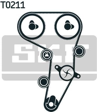 Timing belt kit with water pump VKMC 01259-1 - image 2