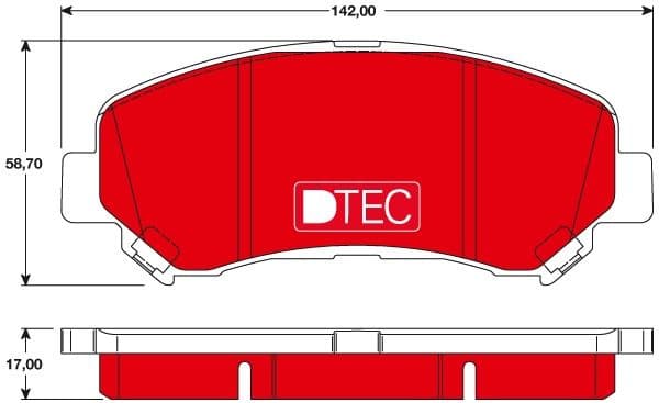 Brake Pad Set, disc brake DTEC COTEC GDB3467DTE - image 2