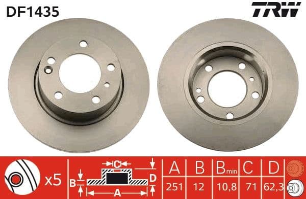 Brake Disc DF1435 - image 3
