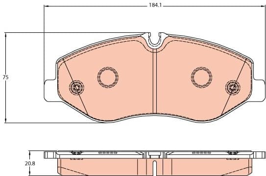 Brake pads front, Top Quality GDB2103 - image 2