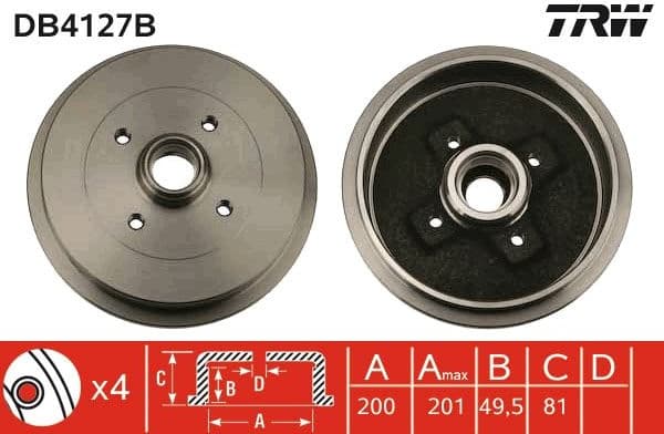 Brake Drum DB4127B - image 2
