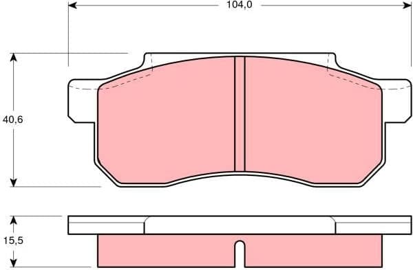 Brake Pad Set, disc brake GDB361 - image 2