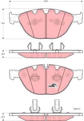 Brake pads front, Top Quality GDB1558 - image 3