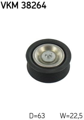 Deflection/Guide Pulley, V-ribbed belt VKM 38264 - image 2
