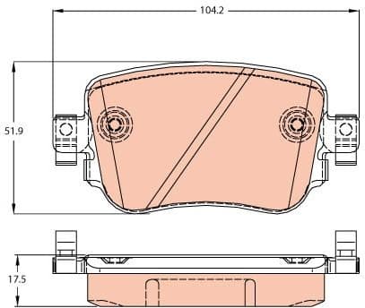 Brake pads rear, Top Quality GDB2042 - image 2