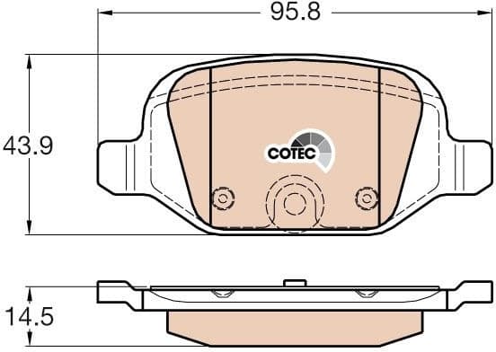 Brake Pad Set, disc brake COTEC GDB1981 - image 2