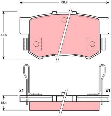 Brake Pad Set, disc brake GDB3191 - image 2