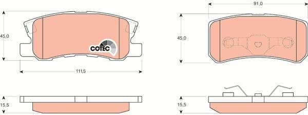Brake pads rear, Top Quality GDB3247 - image 3