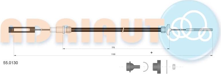 Cable Pull, clutch control 55.0130 - image 3