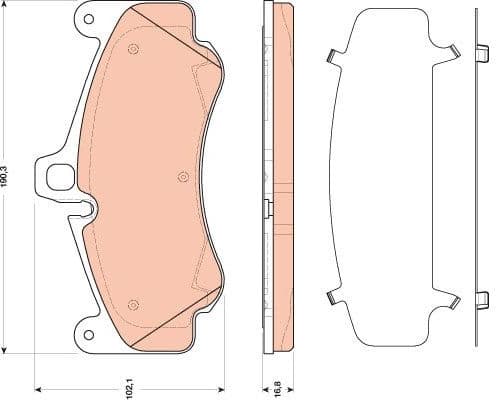 Brake Pad Set, disc brake GDB1817 - image 2