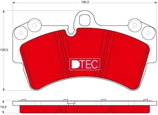 Brake Pad Set, disc brake DTEC COTEC GDB1548DTE - image 2