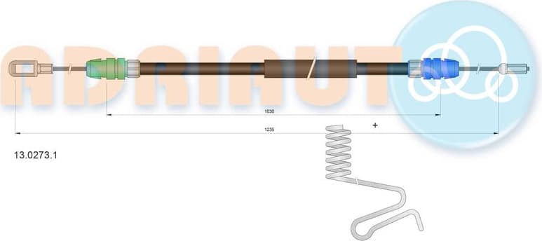Cable handbrake 13.0273.1 - image 2