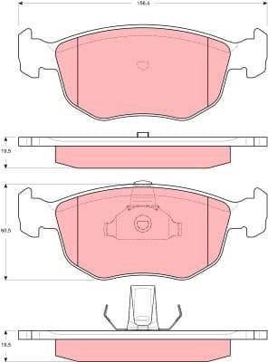 Brake Pad Set, disc brake GDB1618 - image 2