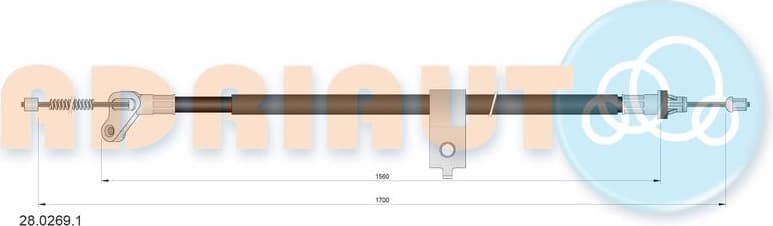 Cable handbrake 28.0269.1 - image 2
