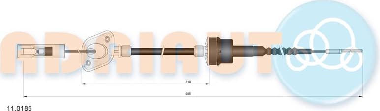 Cable Pull, clutch control 11.0185