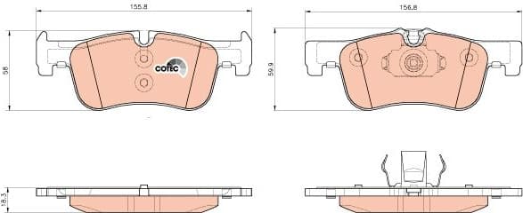 Brake pads front, Top Quality GDB1935 - image 3