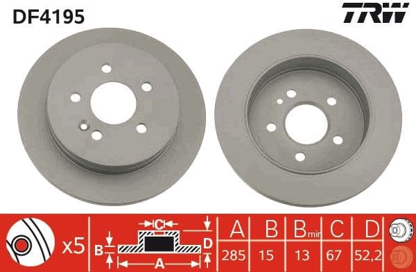 Brake Disc DF4195 - image 3
