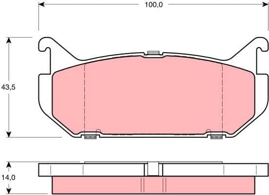 Brake pads rear GDB1140 - image 2