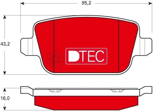Brake Pad Set, disc brake DTEC COTEC GDB1732DTE - image 2
