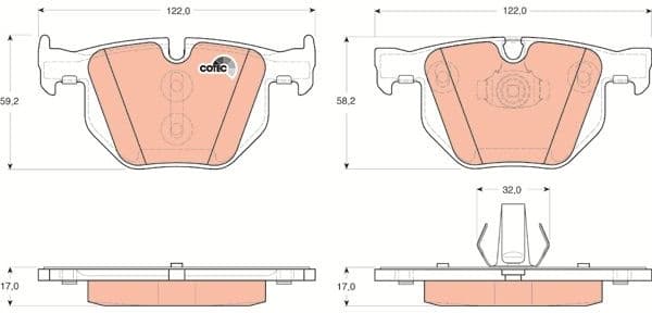 Brake pads rear, Top Quality GDB1730 - image 3