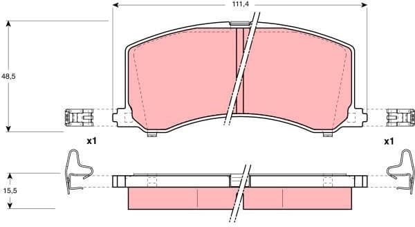 Brake Pad Set, disc brake GDB3091 - image 2