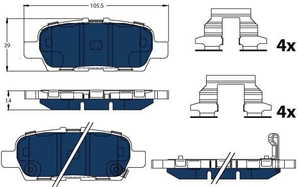 Brake Pad Set, disc brake ELECTRIC BLUE GDB3508BTE - image 2