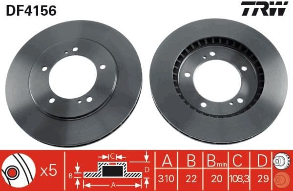 Brake Disc DF4156 - image 3