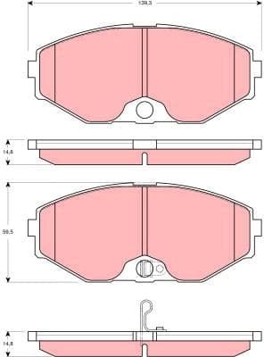 Brake Pad Set, disc brake GDB3273 - image 3