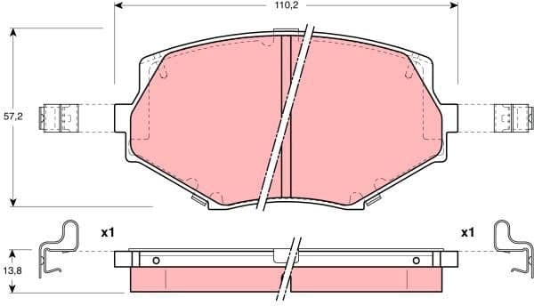 Brake Pad Set, disc brake GDB3103 - image 3