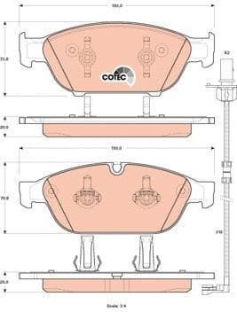 Brake pads front, Top Quality GDB1897 - image 3