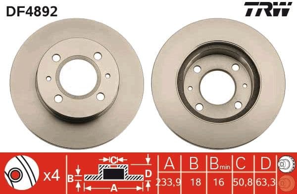 Brake Disc DF4892 - image 3