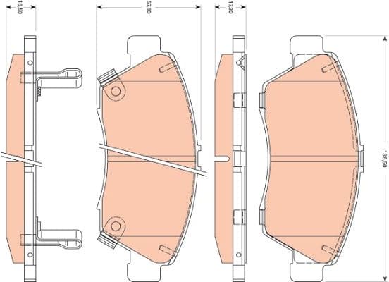 Brake Pad Set, disc brake GDB3478 - image 3