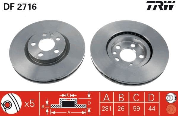 Brake Disc DF2716 - image 3