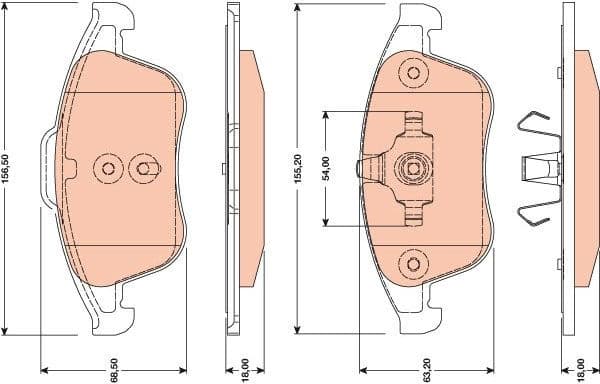 Brake Pad Set, disc brake GDB1788 - image 3
