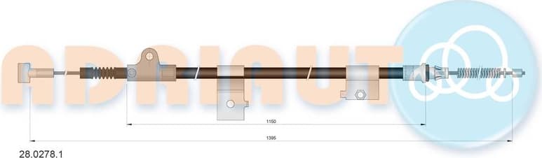 Cable handbrake 28.0278.1 - image 2