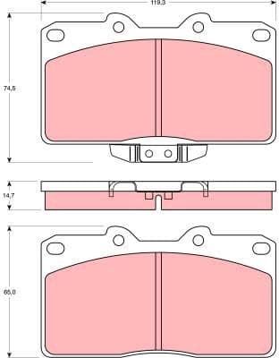 Brake Pad Set, disc brake GDB4076 - image 2