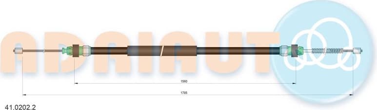 Cable Pull, parking brake 41.0202.2