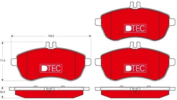 Brake Pad Set, disc brake DTEC COTEC GDB1736DTE - image 2