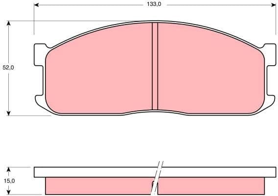 Brake Pad Set, disc brake GDB983 - image 2