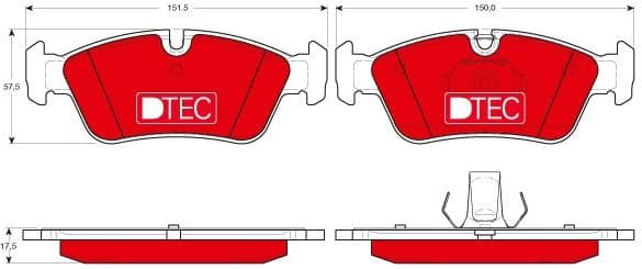 Brake Pad Set, disc brake DTEC COTEC GDB1348DTE - image 2